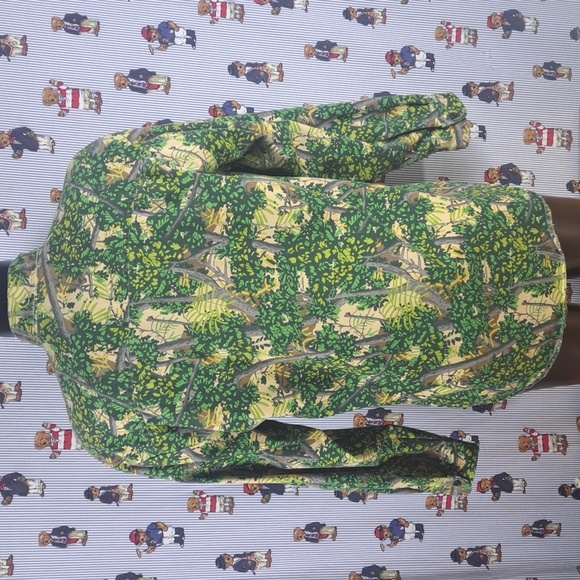 Vintage Y2K Bushlan casual camouflage hunting long sleeve Med button up shirt - Picture 3 of 6